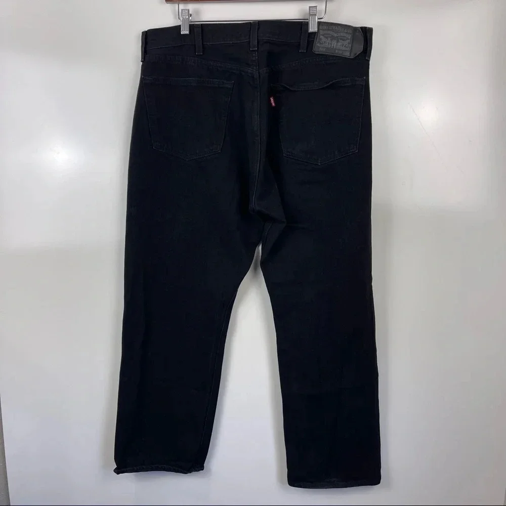 Levi's Black Classic 501 Straight Leg Button Fly Jeans Size 40x30